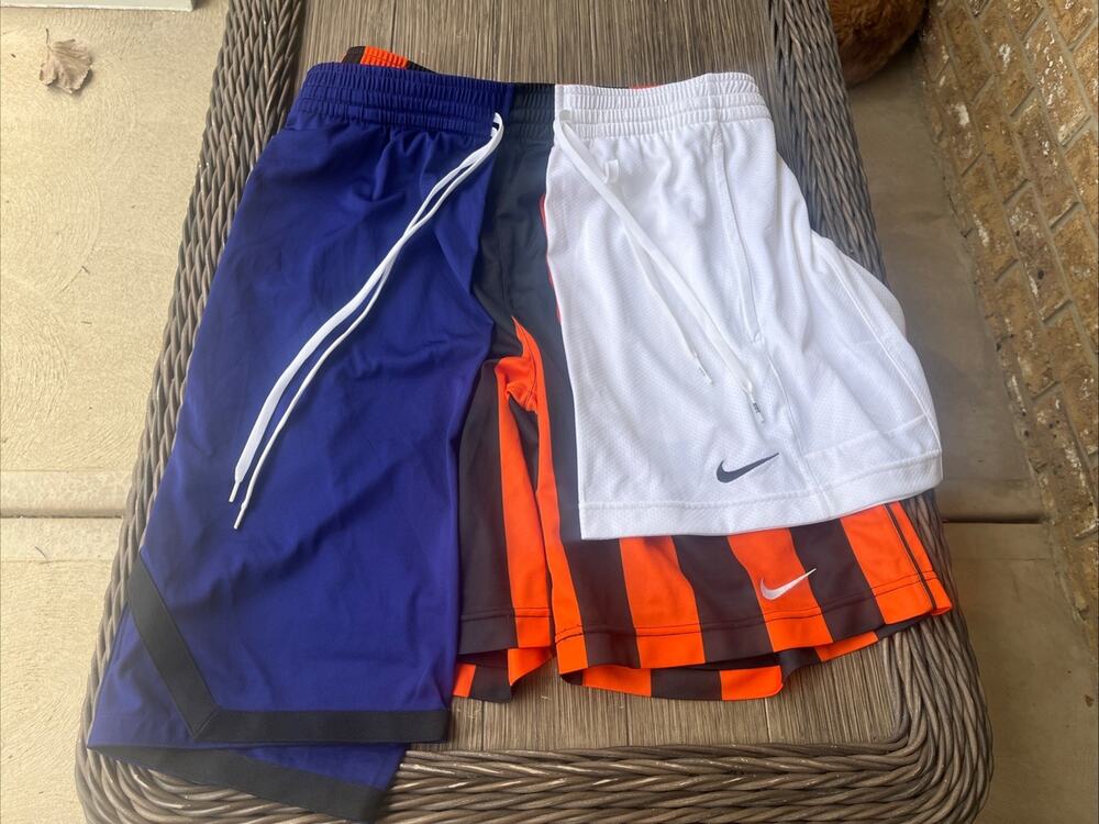 Nike Men's Athletic Shorts Striped Multicolor Drawstring Pockets Nike Lab Mediu